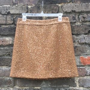 Loft Gold Sequin Skirt (Size 4)